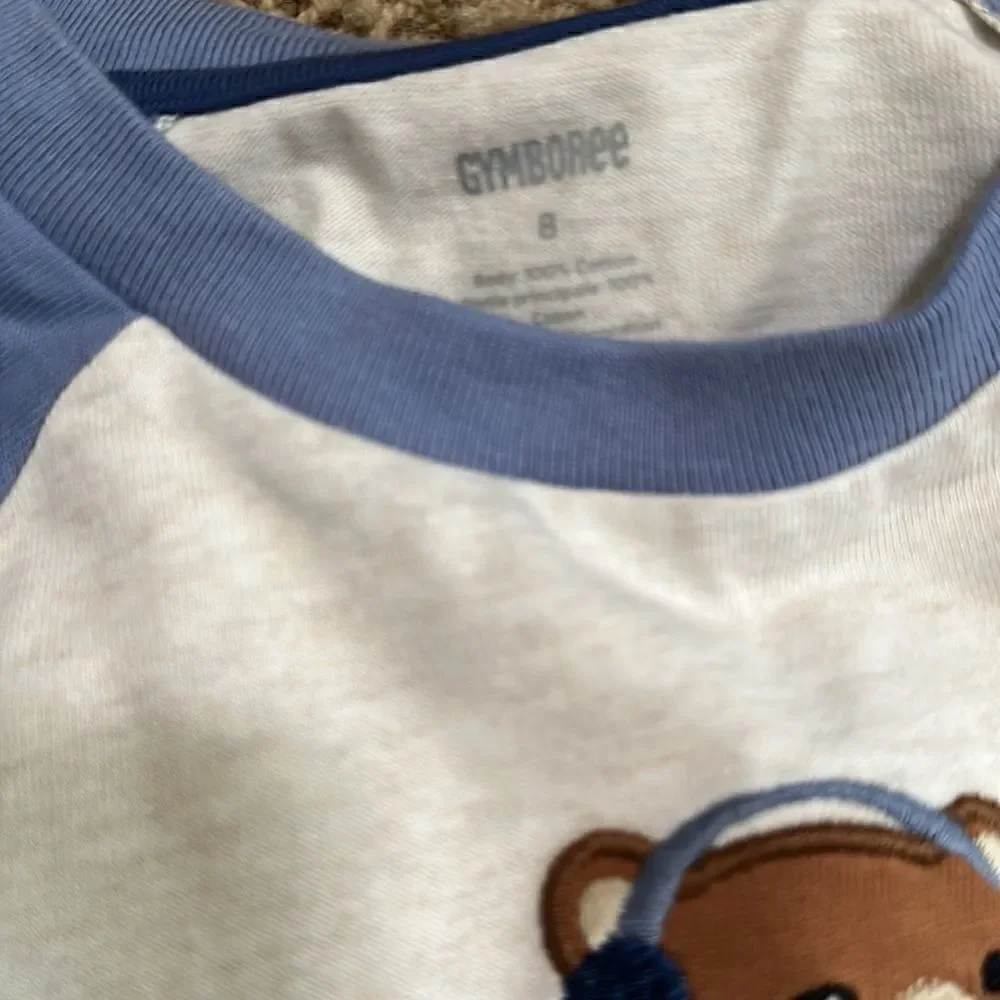 Gymboree | Boys Embroidered Bear Raglan Top - Bear Hugs - H/T Vanilla | 8